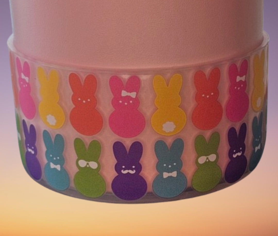 Multicolor Easter Peeps Silicone Tumbler Boot 