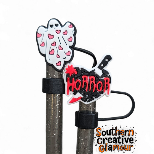 Halloween Silicone 10mm Straw Topper by Southern Creative Glamour 