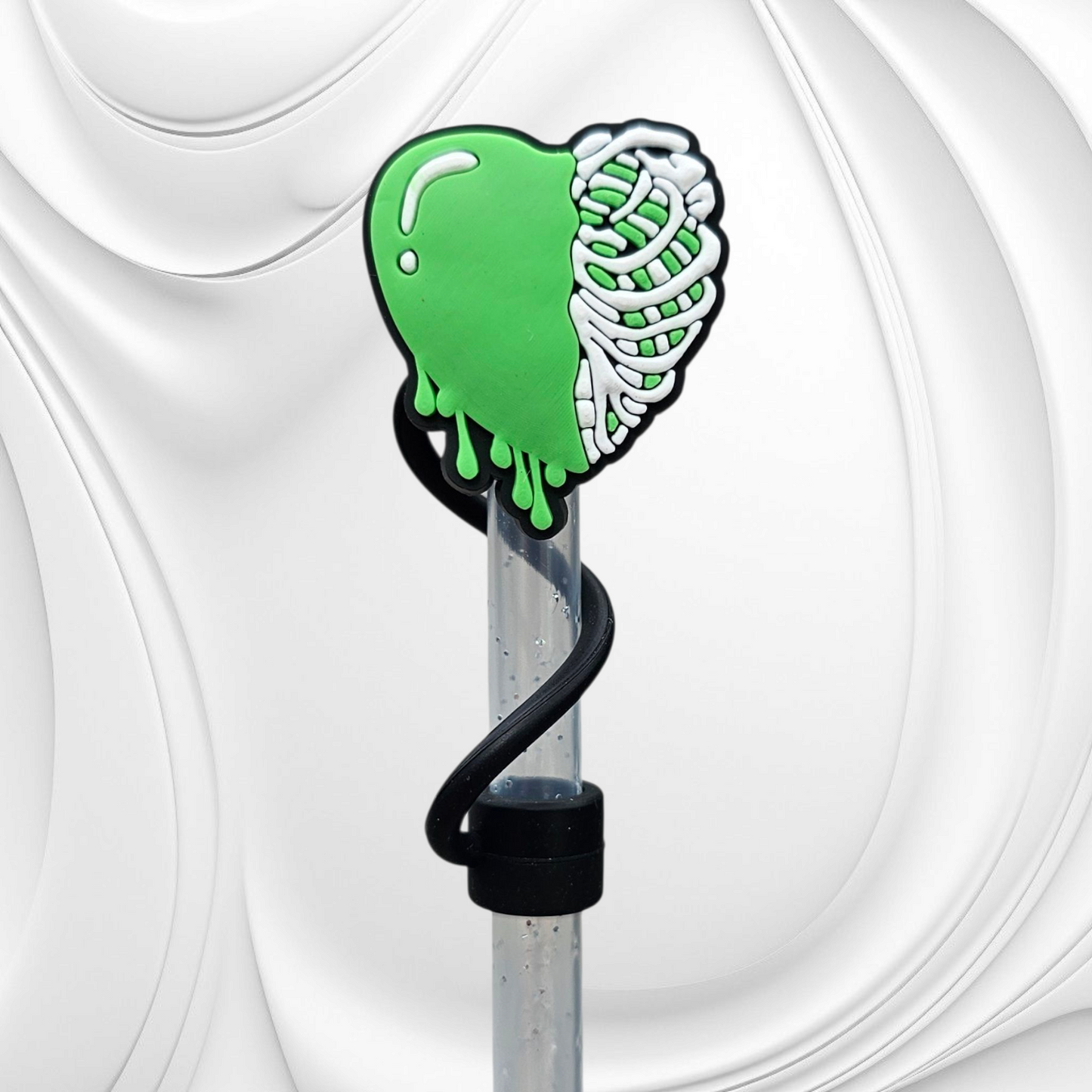 St. Patrick's Day Lucky Skellington 8mn Silicone Straw Toppers