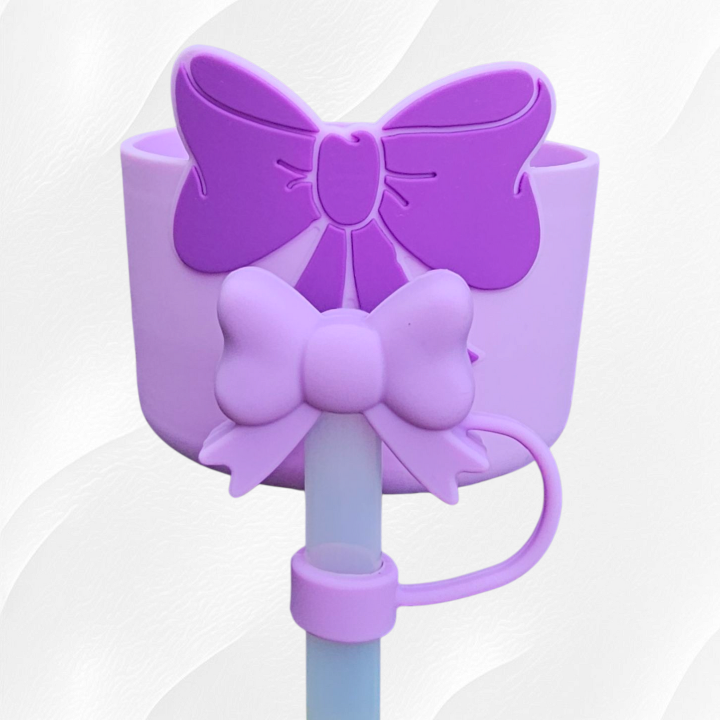 Purple Princess Bow Silicone Tumbler Boot