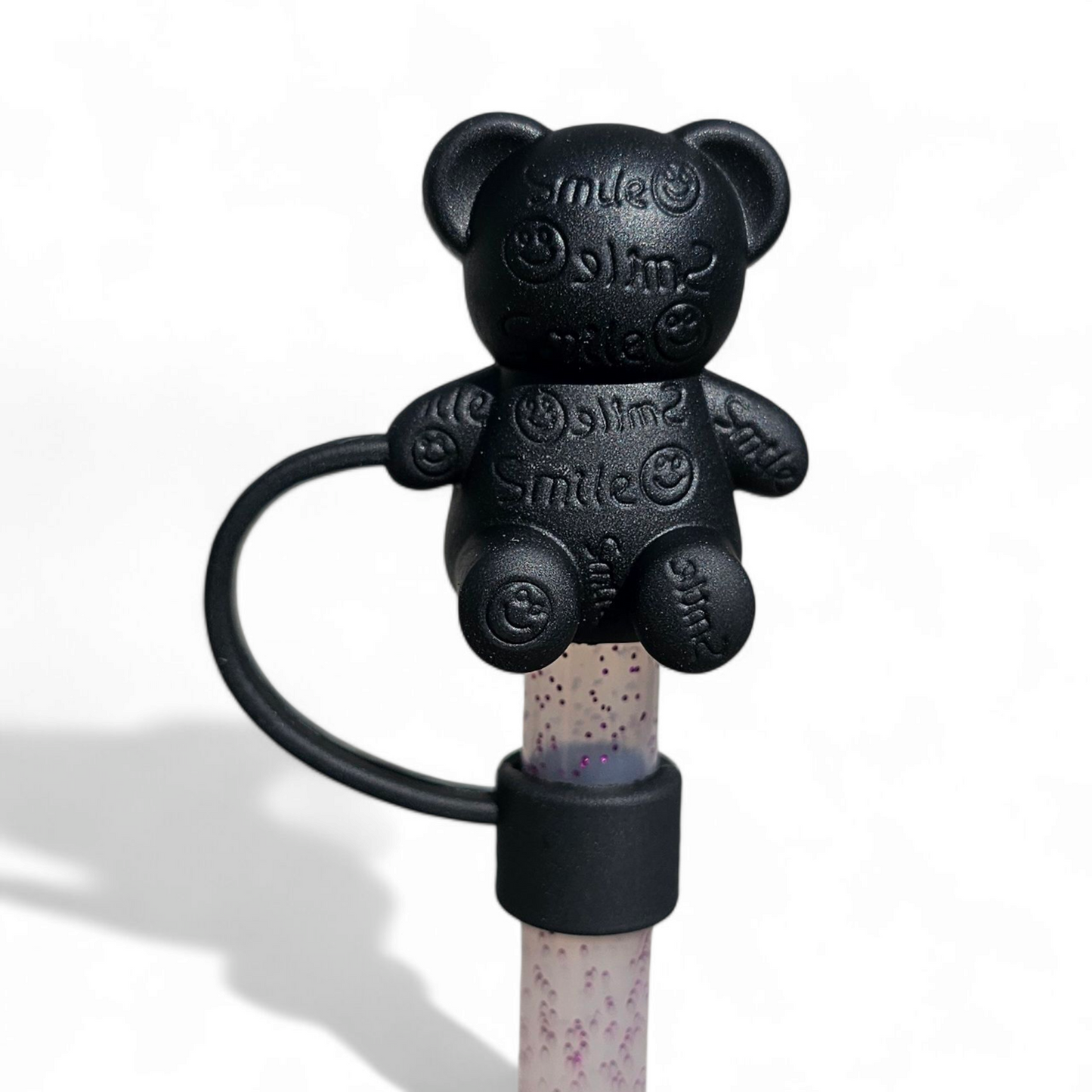 Cute Teddy Bear 3D 10mm Straw Toppers