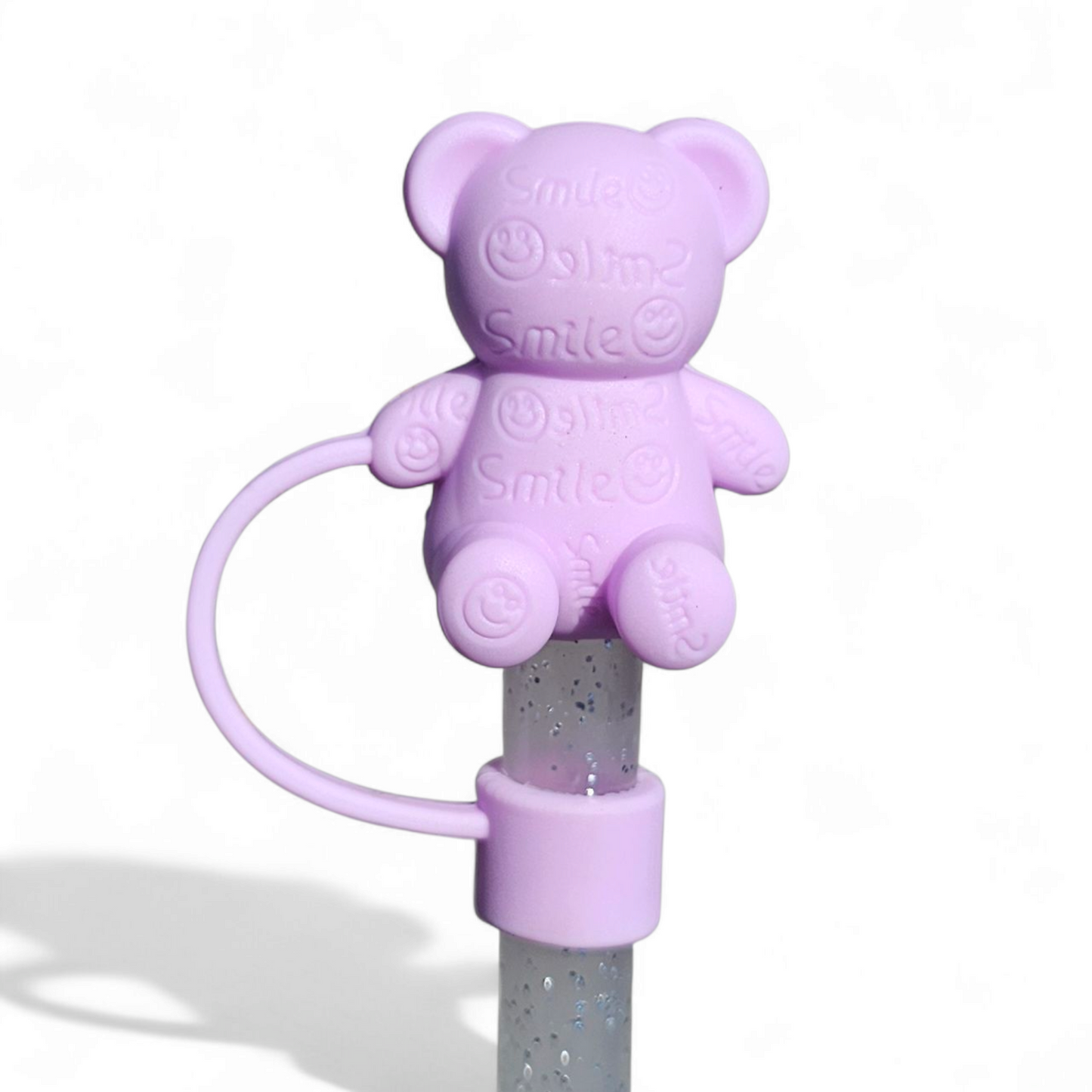 Cute Teddy Bear 3D 10mm Straw Toppers