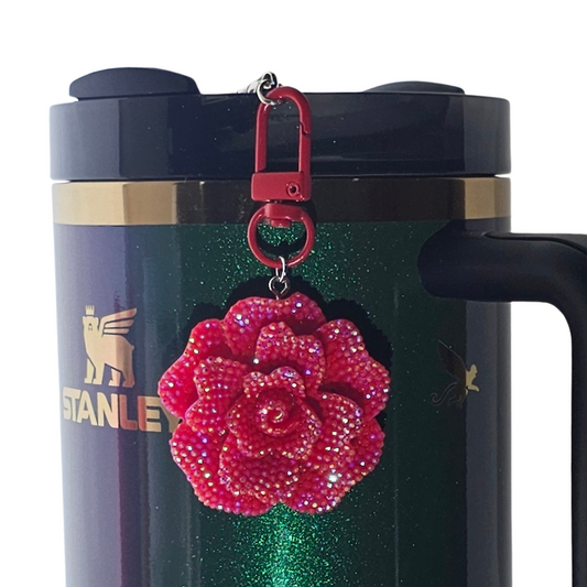 Luxury Rose Red Tumbler Charm. 