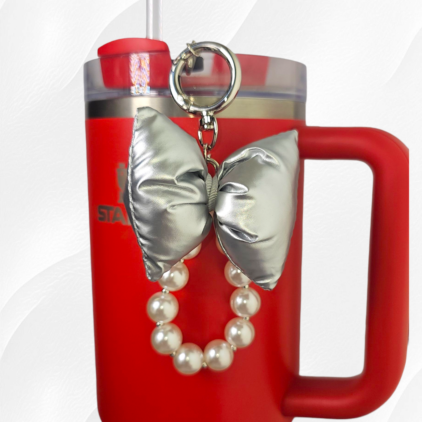 Princess Bow & Pearl Tumbler Charms