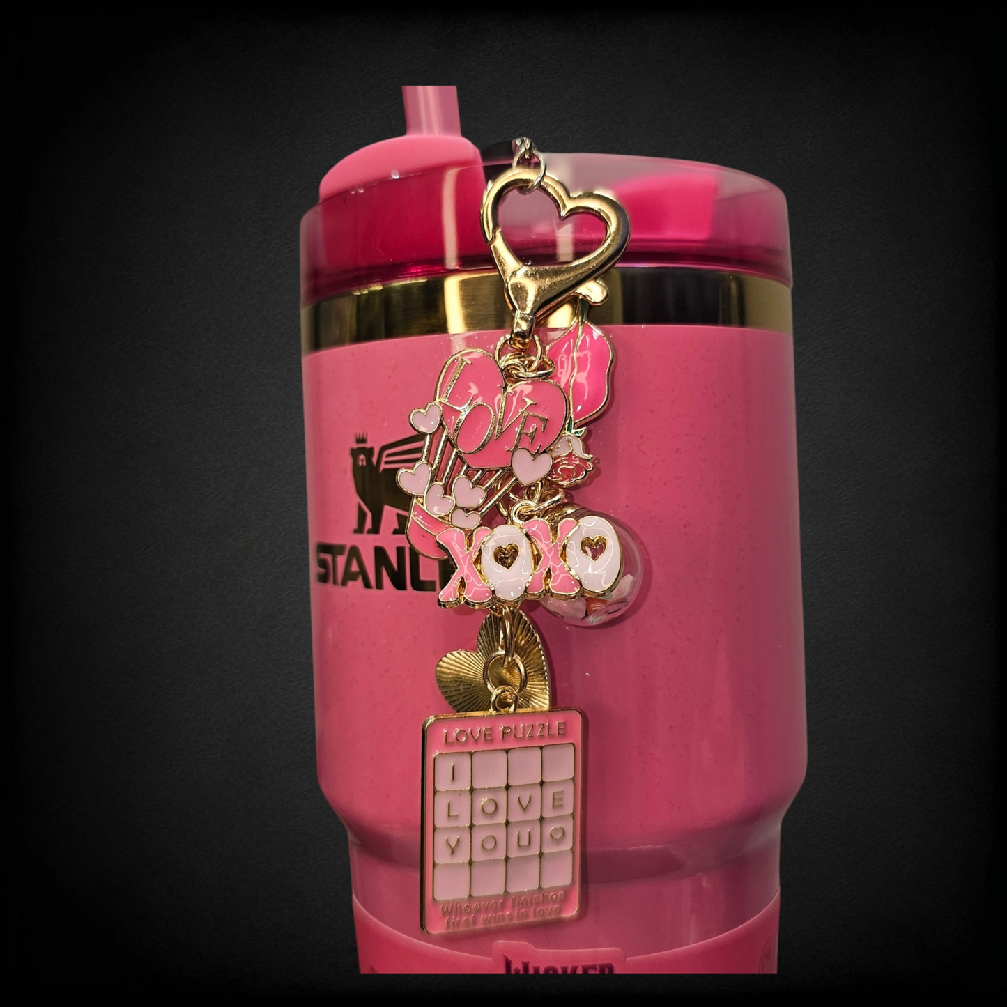 Valentine's Day Text Me Tumbler Straw Charm