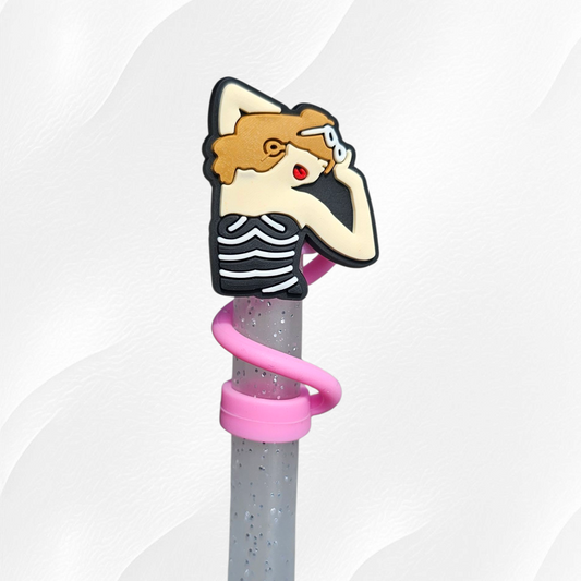 Fashion Doll 10mm Silicone Straw Toppers