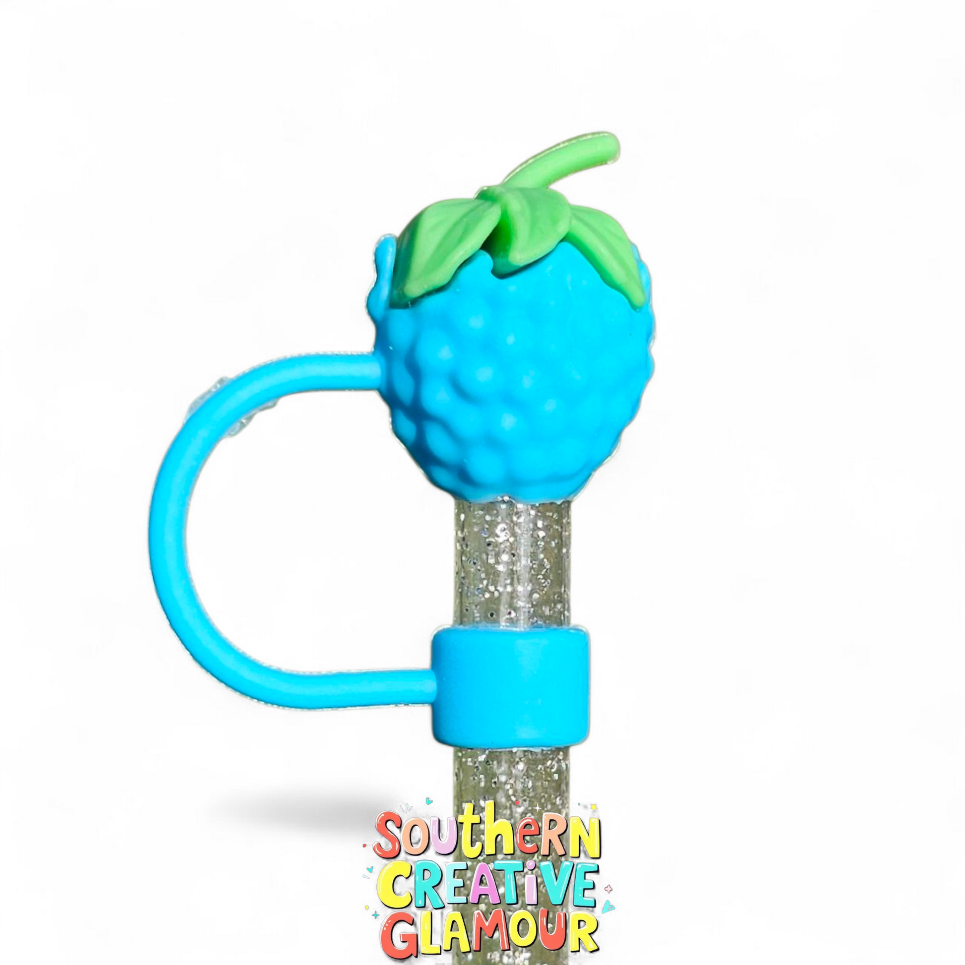 Blueberry 3D Silicone Straw Topper by Southern Creative Glamour 