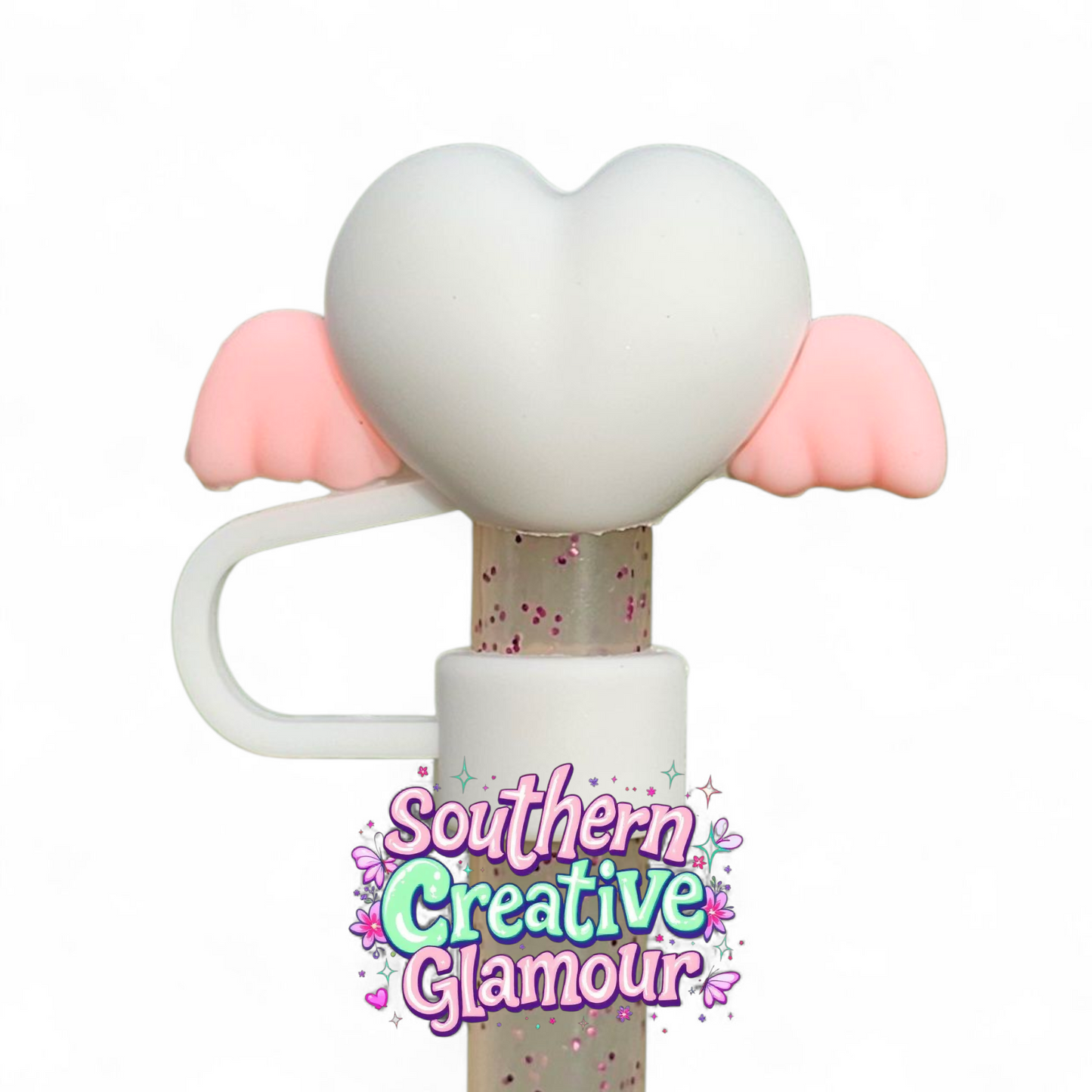 Love Wings 3D 10mm Straw Toppers