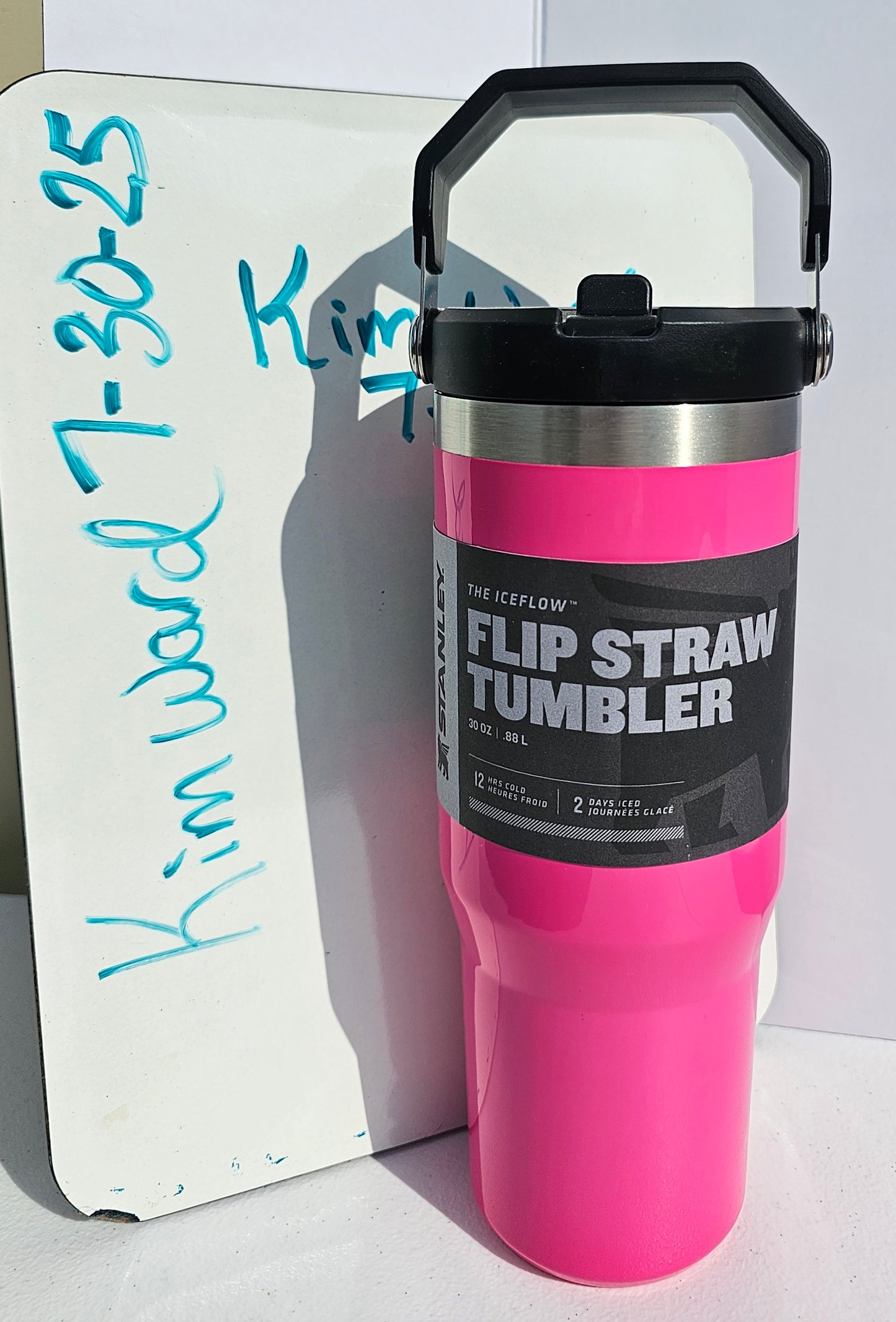Stanley 30oz Flip Straw - Neon Pink