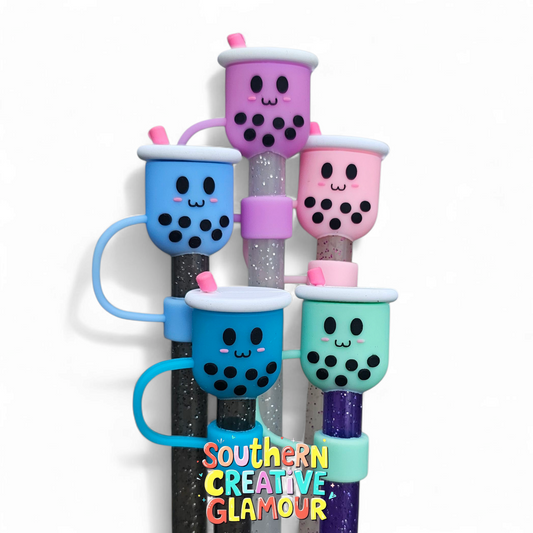 Boba Tea 3D Silicone 10mm Straw Toppers by Southern Creative Glamour 