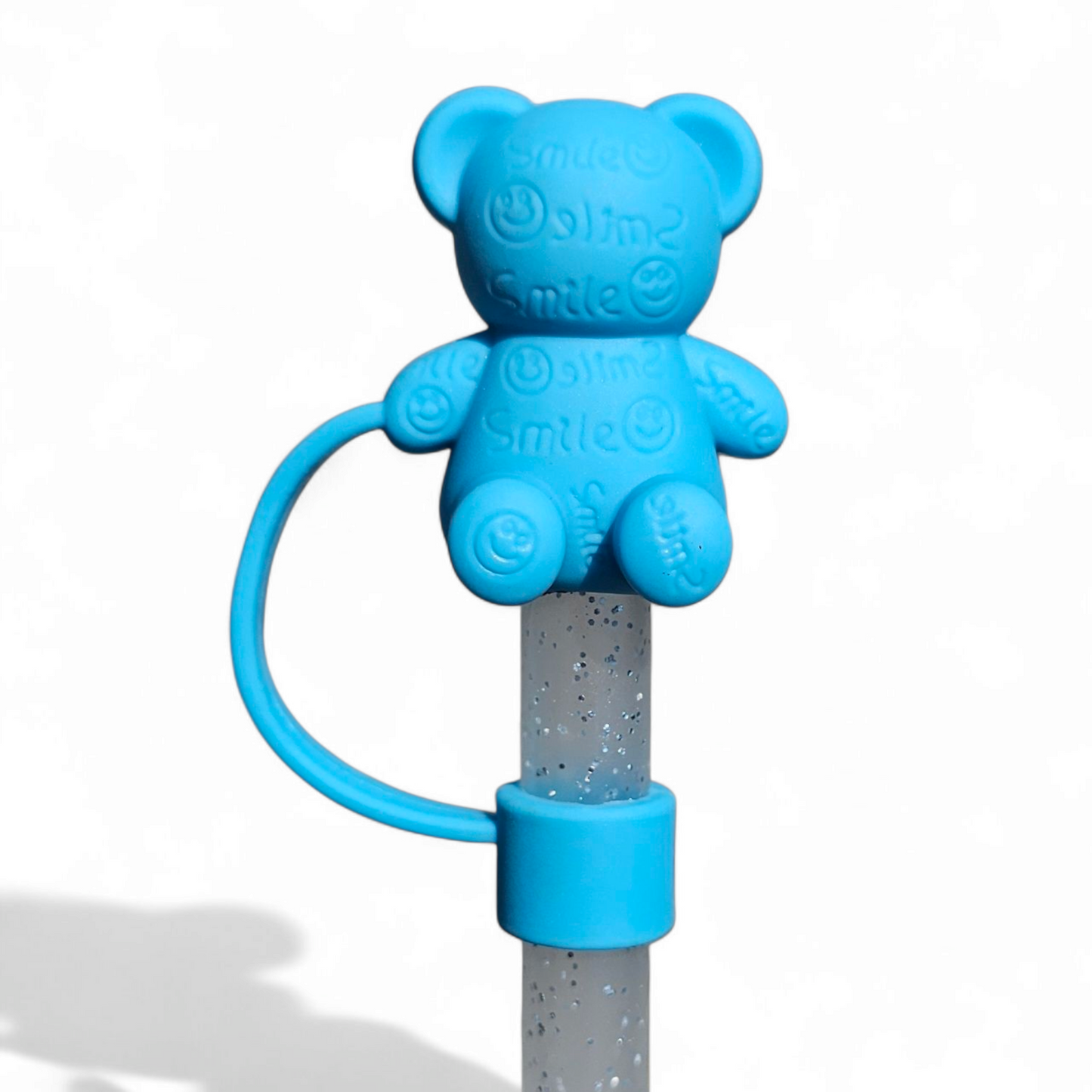 Cute Teddy Bear 3D 10mm Straw Toppers