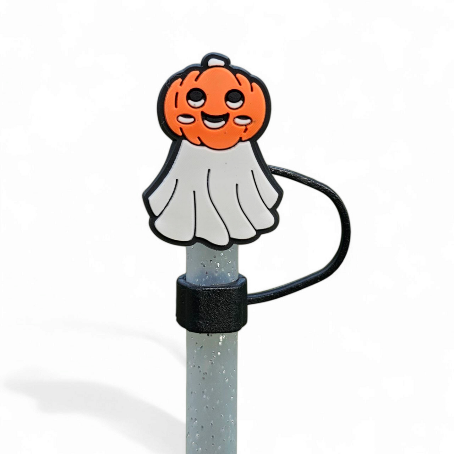 Spooky Halloween Silicone 10mm Straw Toppers