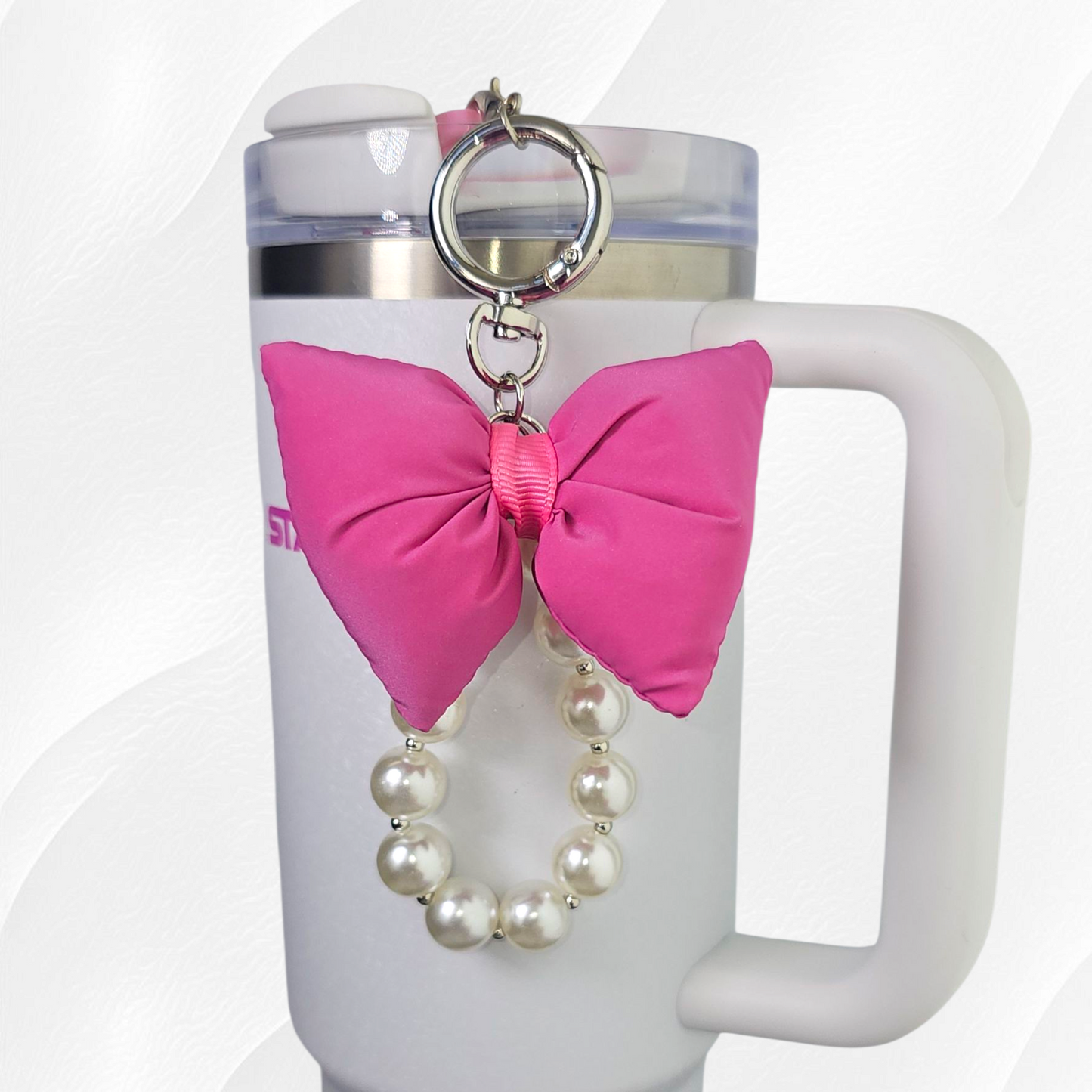 Princess Bow & Pearl Tumbler Charms