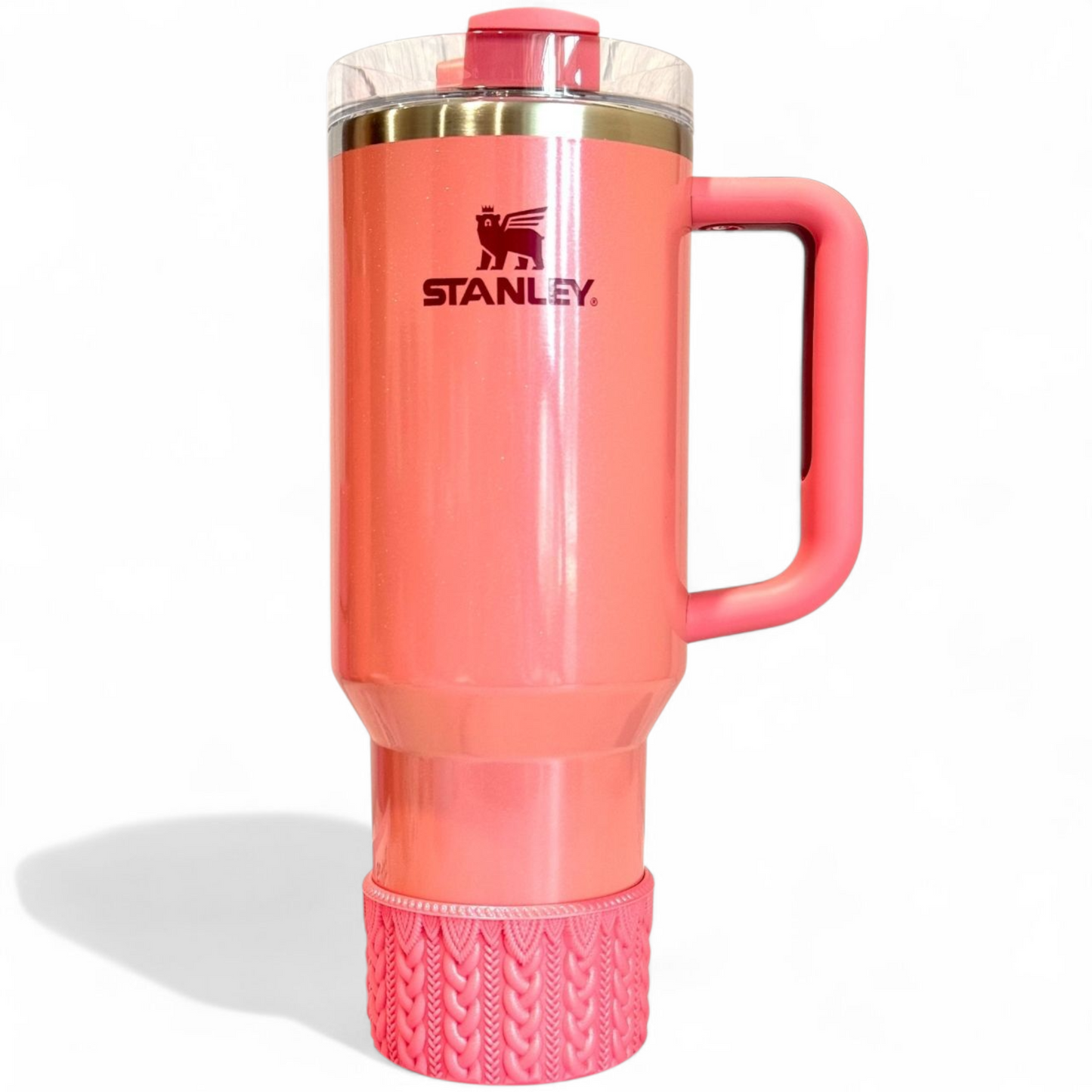 Winterberry Shimmer MACRAME Tumbler Boot -fits 20-40oz on 40oz Stanley Tumbler 