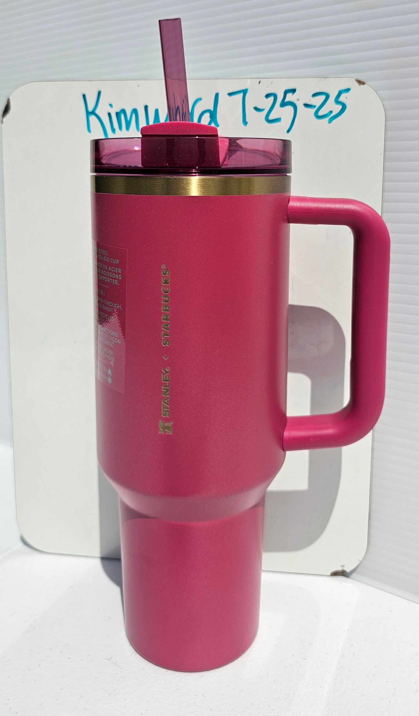 Starbucks Stanley 40oz Tumbler | Berry Pink Glitter