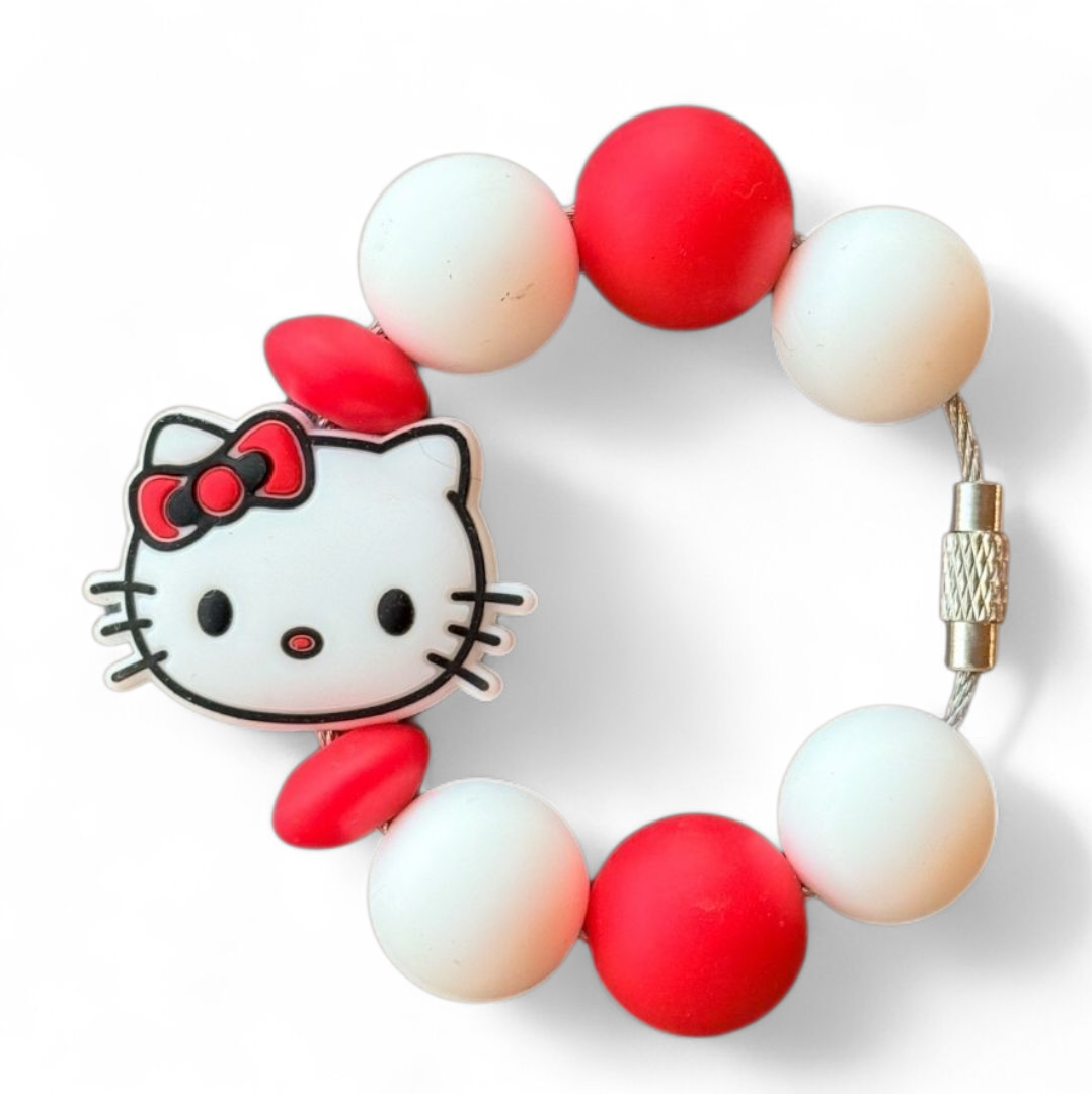 Red Cute Hello Kitty Bracelets - Tumbler Handle Charm