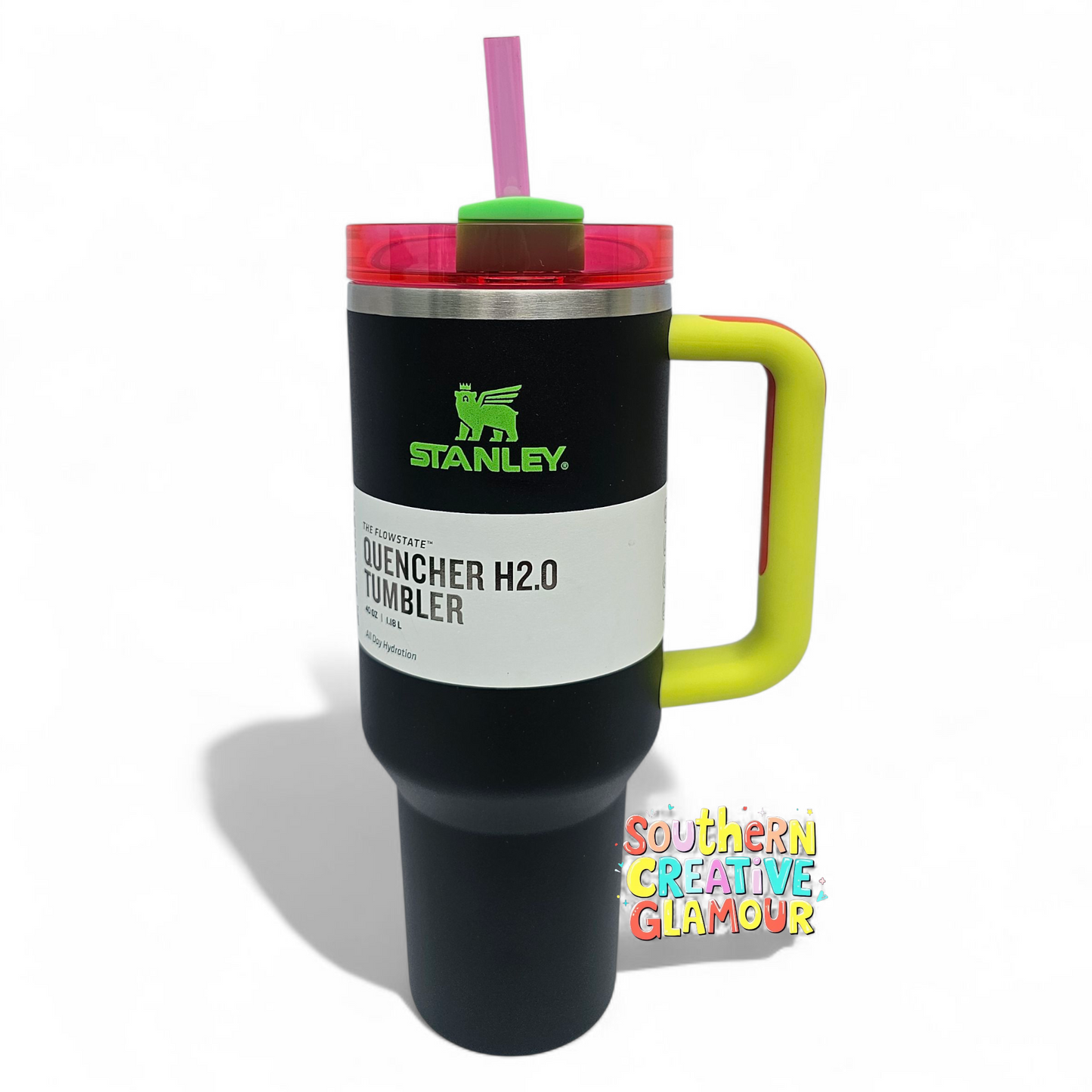 Stanley 40oz Quencher Tumbler - Black Neon