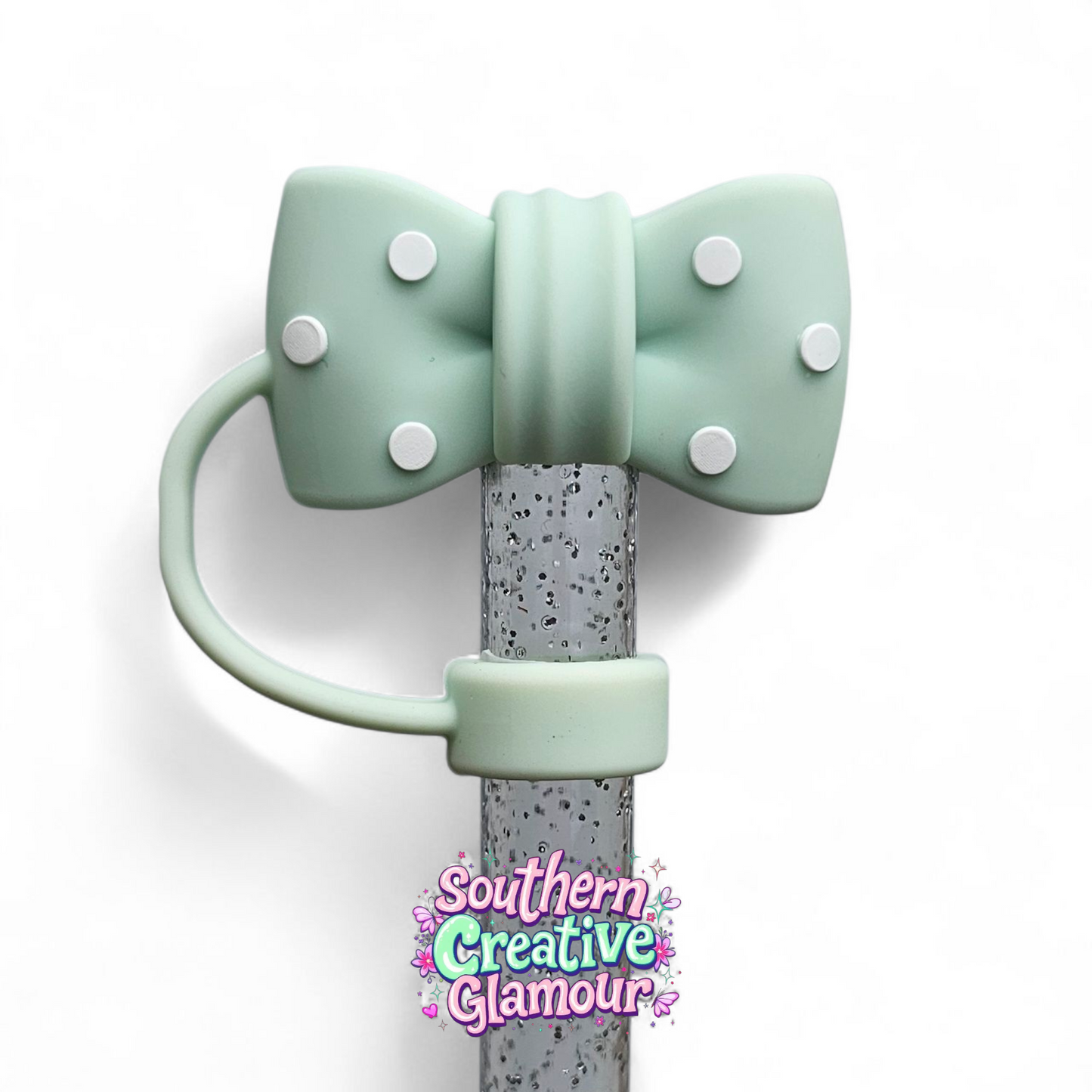 Polkadot Bow Straw Toppers | 3D Bow | 10mm