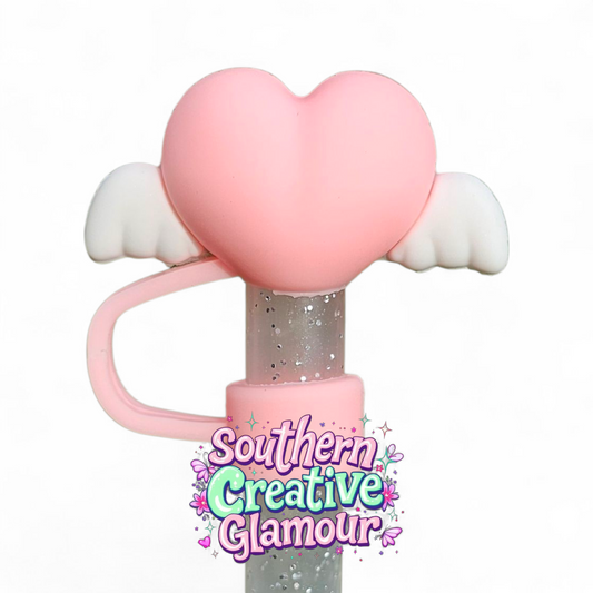 Love Wings 3D 10mm Straw Toppers