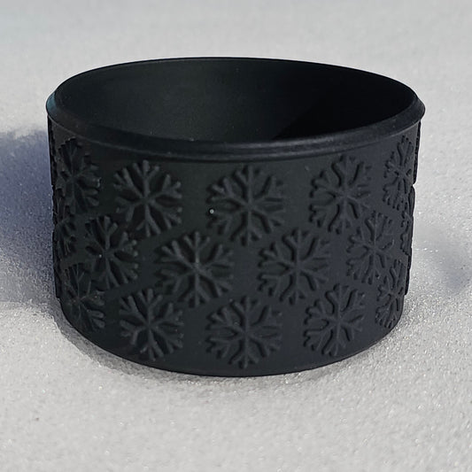 Black Snowflake Textured Tumbler Silicone Boot