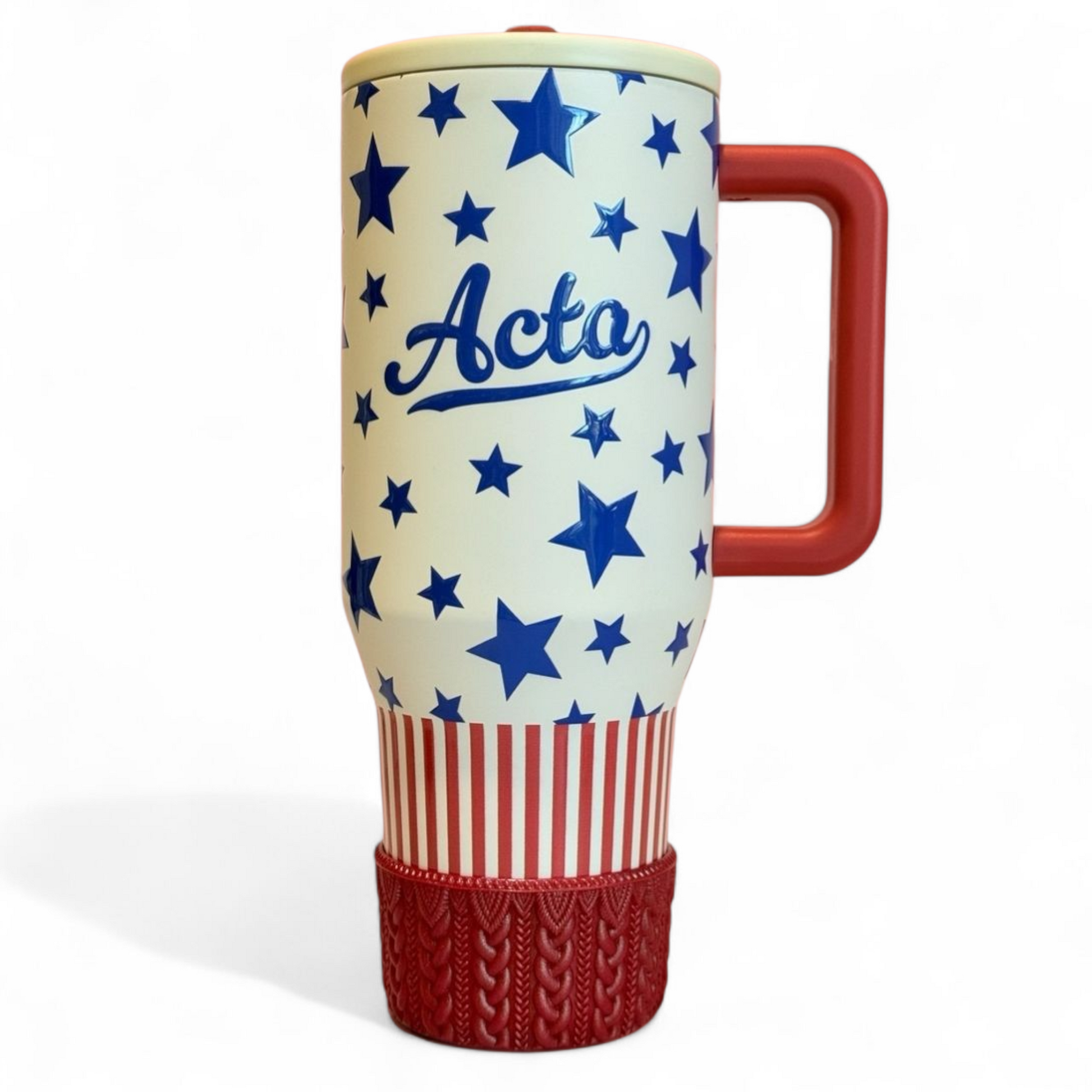 Vintage Red Macrame Tumbler Boot - fits 20-40oz on Hydrojug 