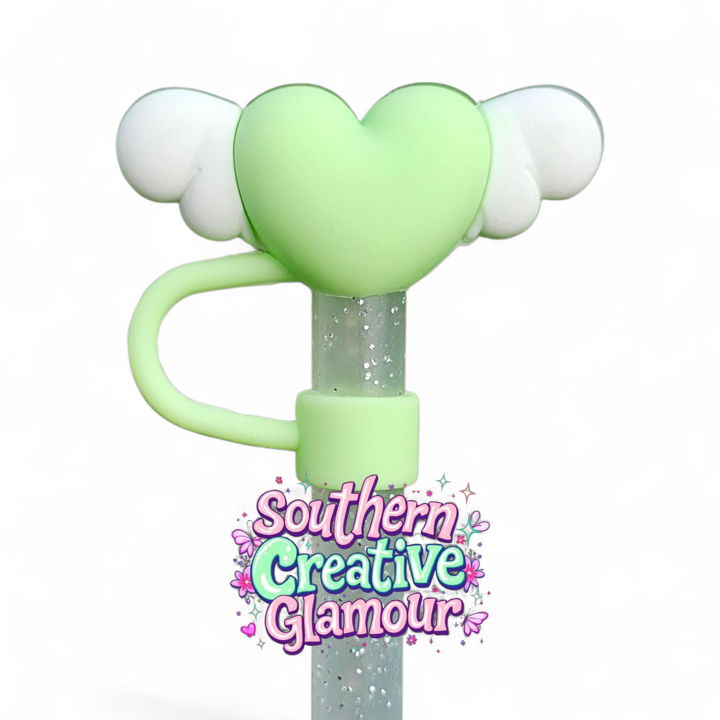 Love Wings 3D 10mm Straw Toppers