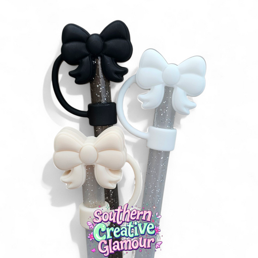 Girly Coquette Bow 3D Silicone 10mm Straw Toppers - The Basics