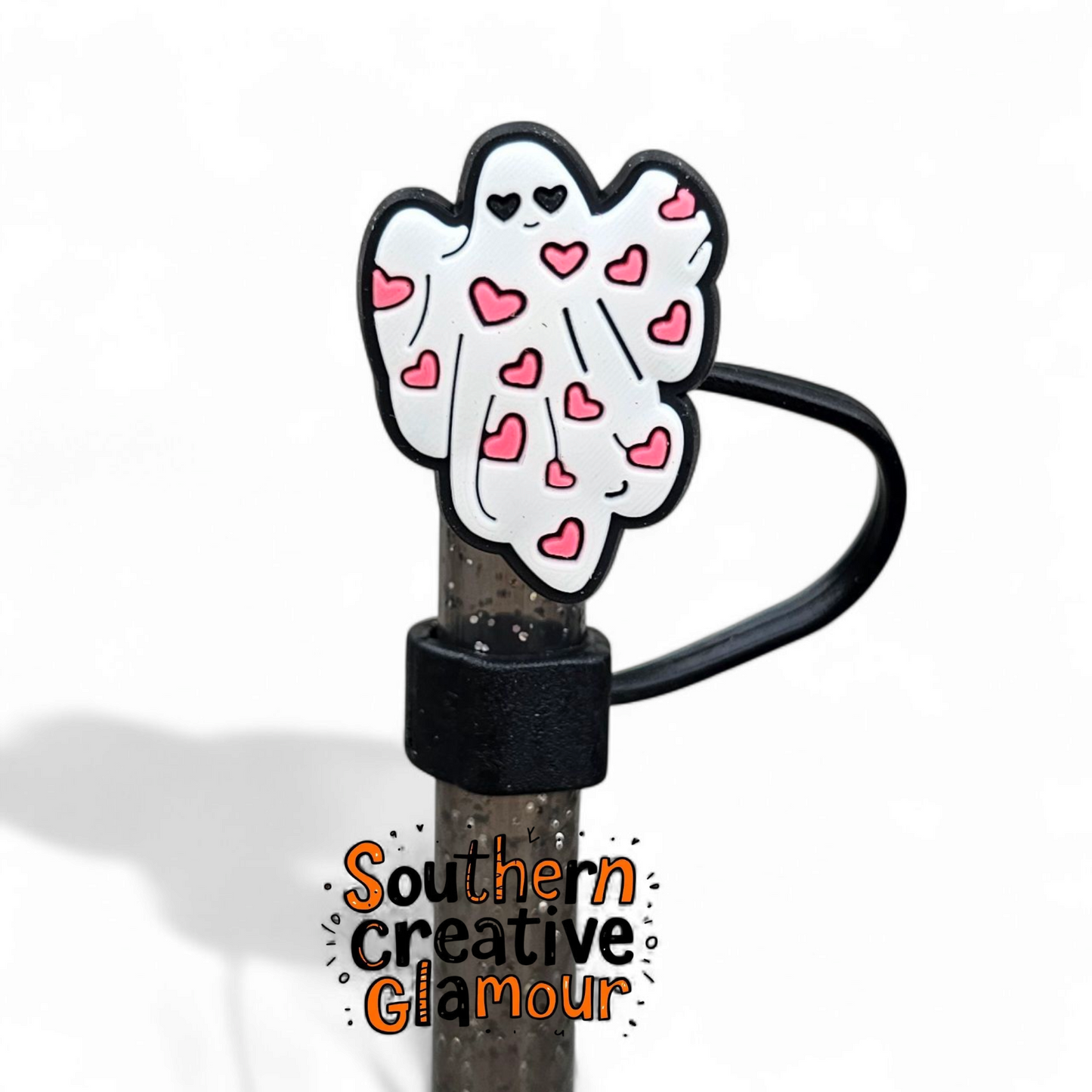 Spooky Halloween Silicone 10mm Straw Toppers