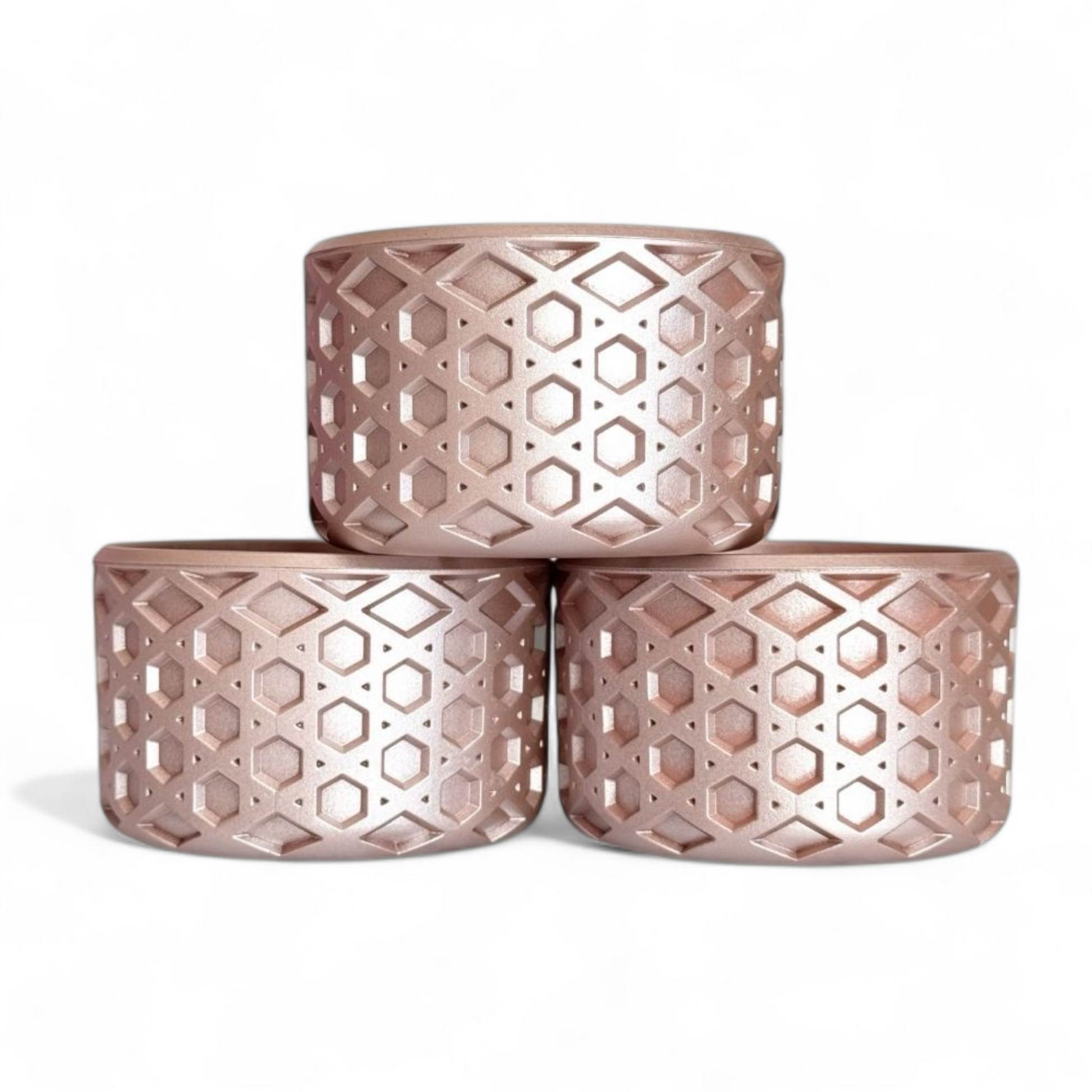 Rose Gold Metallic Waffle Tumbler Boot -Fall fits 20-40oz