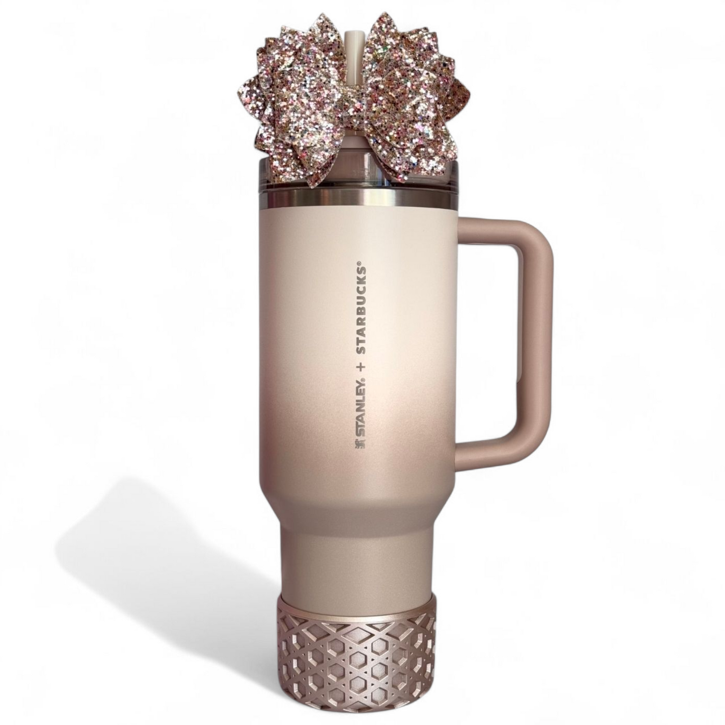 Rose Gold Metallic Waffle Tumbler Boot -Fall fits 20-40oz on Stanley Tumbler 