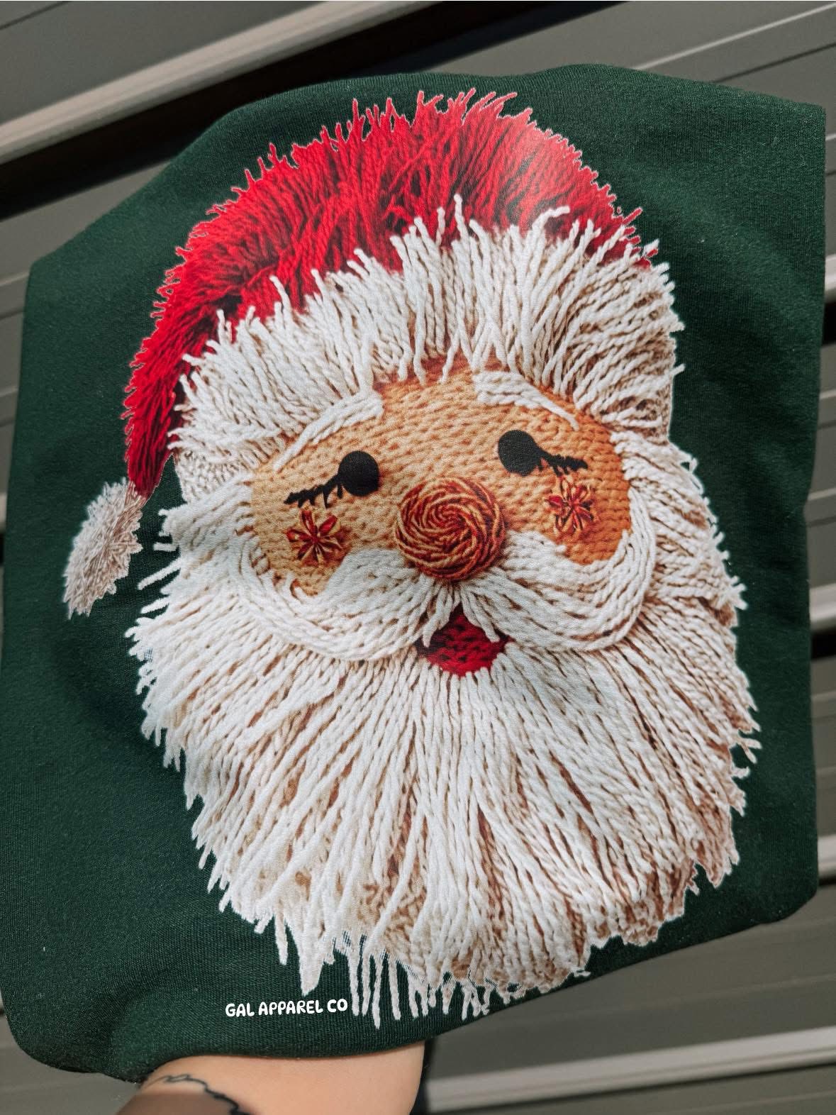 Rosie Santa Faux Yarn Tee or Sweatshirt