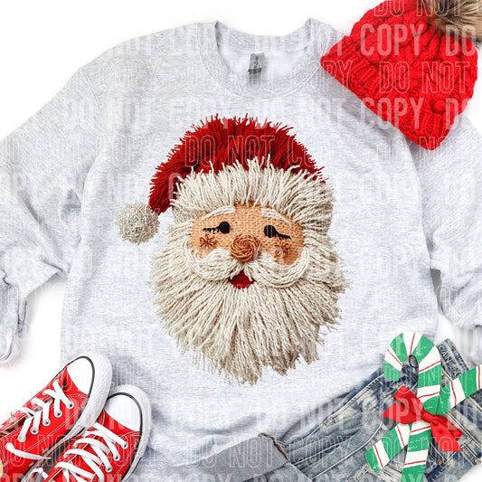 Rosie Santa Faux Yarn Tee or Sweatshirt