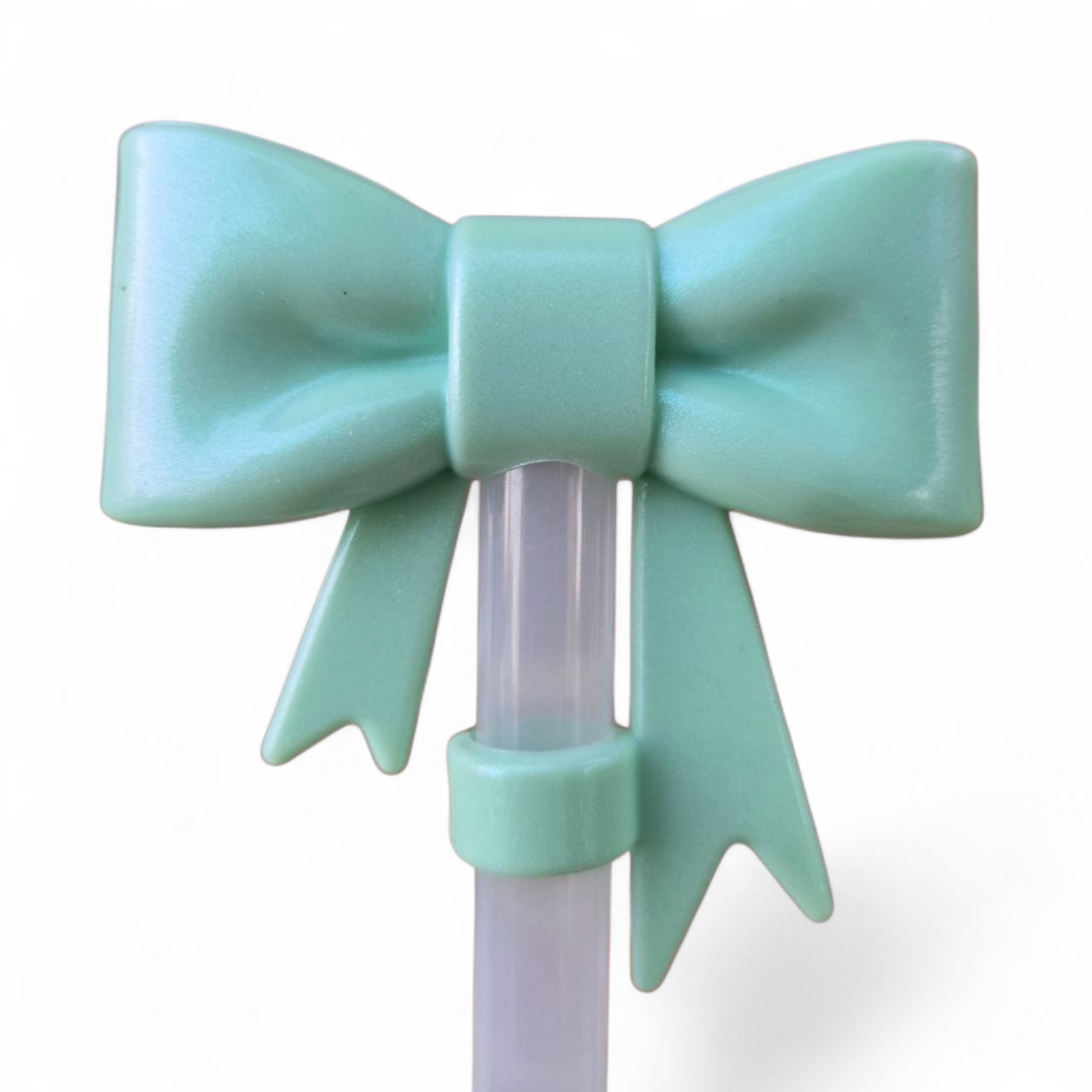 Seafoam Shimmer 3D Silicone 10mm Straw Topper