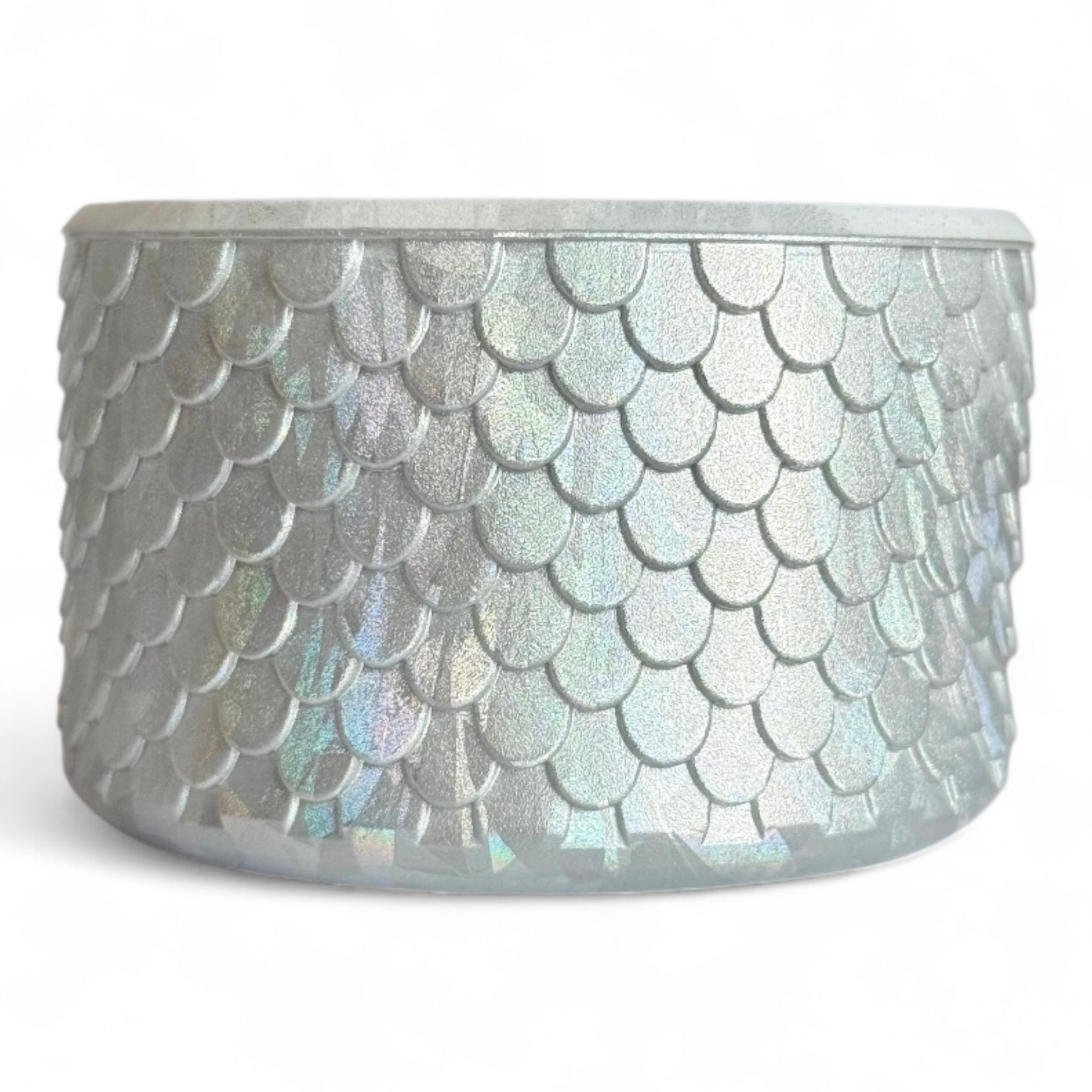 Silver Holographic Mermaid Silicone Tumbler Boot