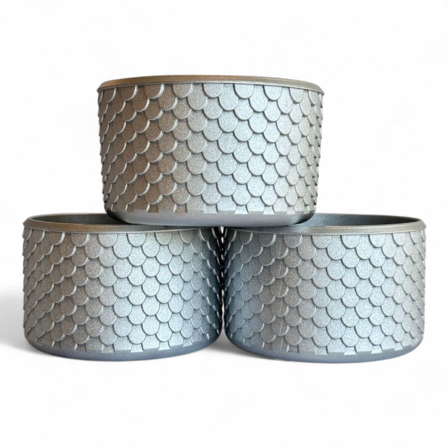 Silver Mermaid Shimmer Silicone Tumbler Boot 