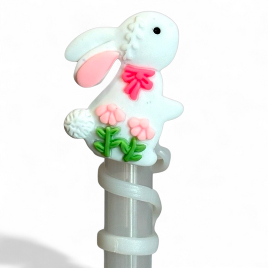 Spring Bunny Silicone Straw Topper | Fits 10mm Straws 