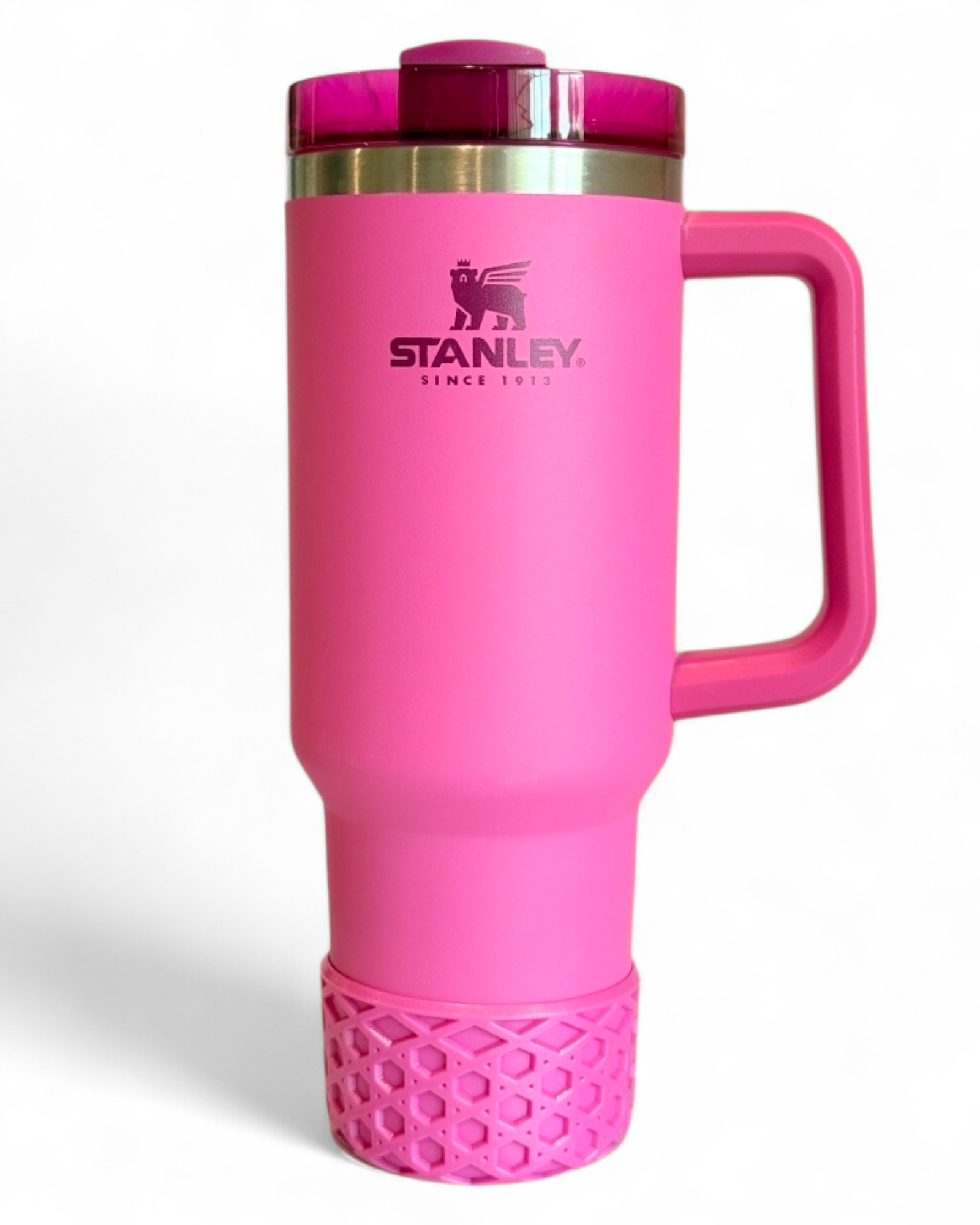 Azalea Pink Shimmer Waffle Silicone Tumbler Boot | Fits 20-40oz Tumblers