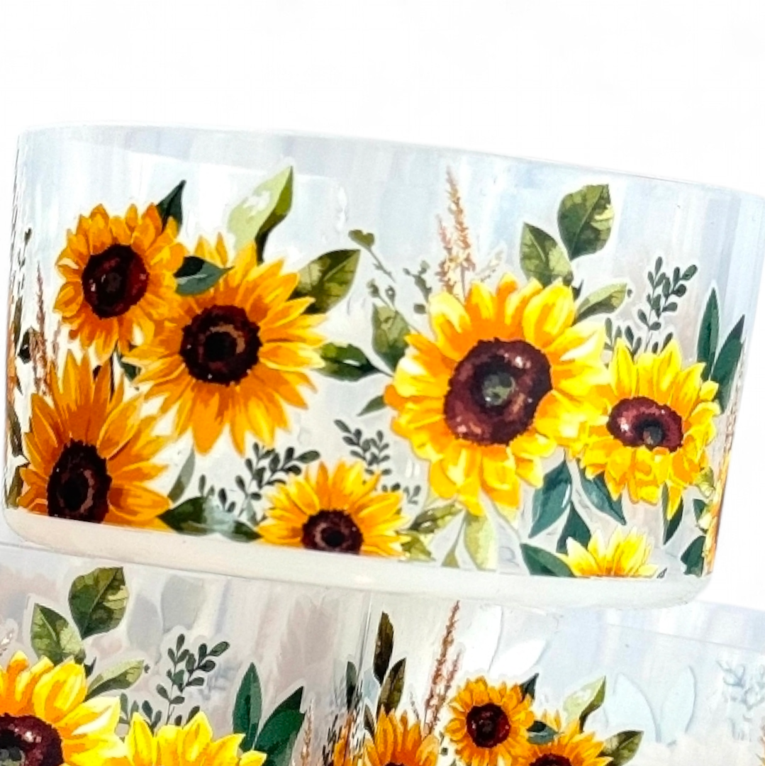 Sunflower Clear Silicone Tumbler Boot