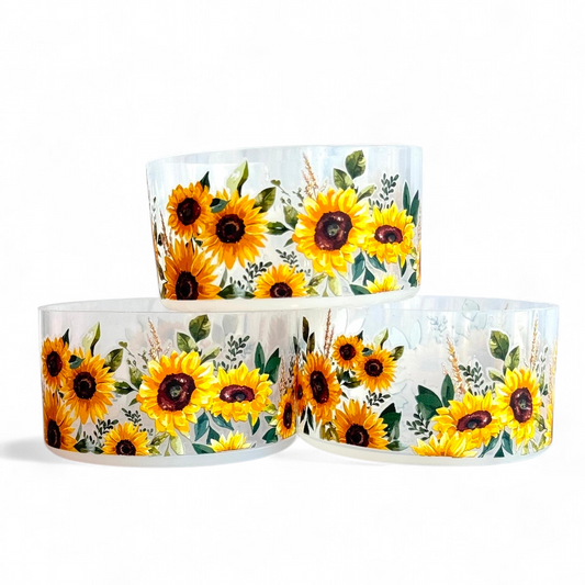 Sunflower Clear Silicone Tumbler Boot 