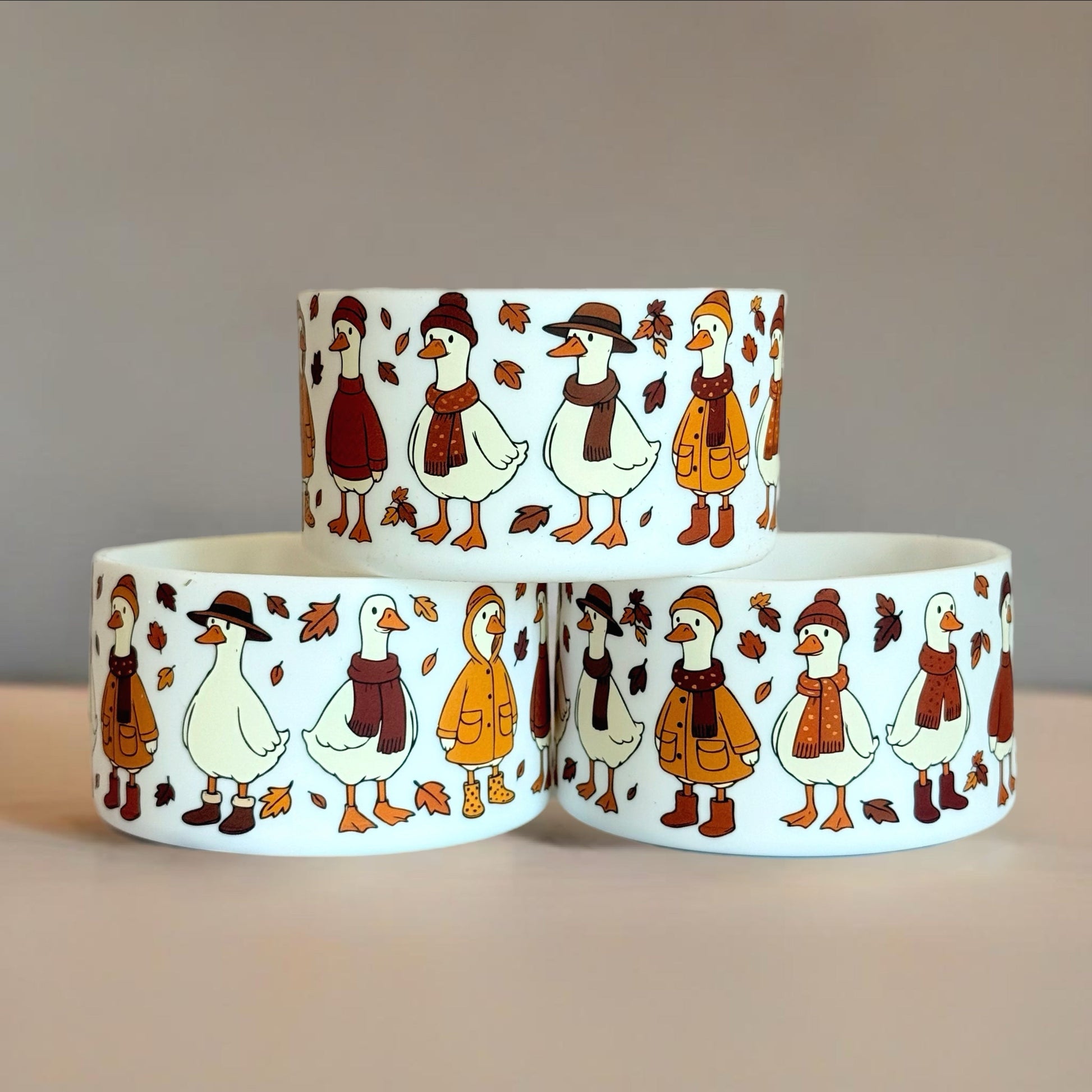 Sweater Weather Geese Silicone Tumbler Boot 