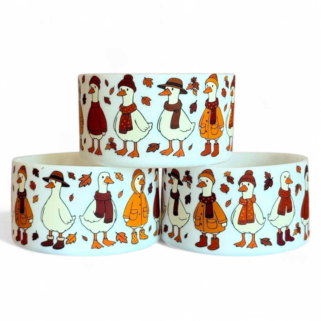 Sweater Weather Geese Silicone Tumbler Boot 