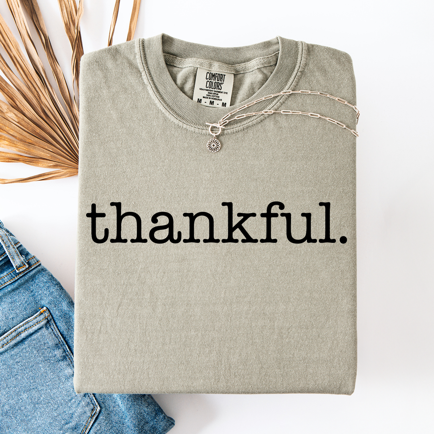 Sandstone Thankful, Minimalist, Thanksgiving, Autumn, Fall, Comfort Colors T-Shirt