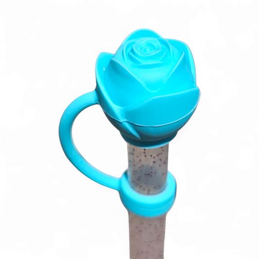 Tiffany Blue 3D Silicone 10mm Straw Topper by Southern Creative Glamour 