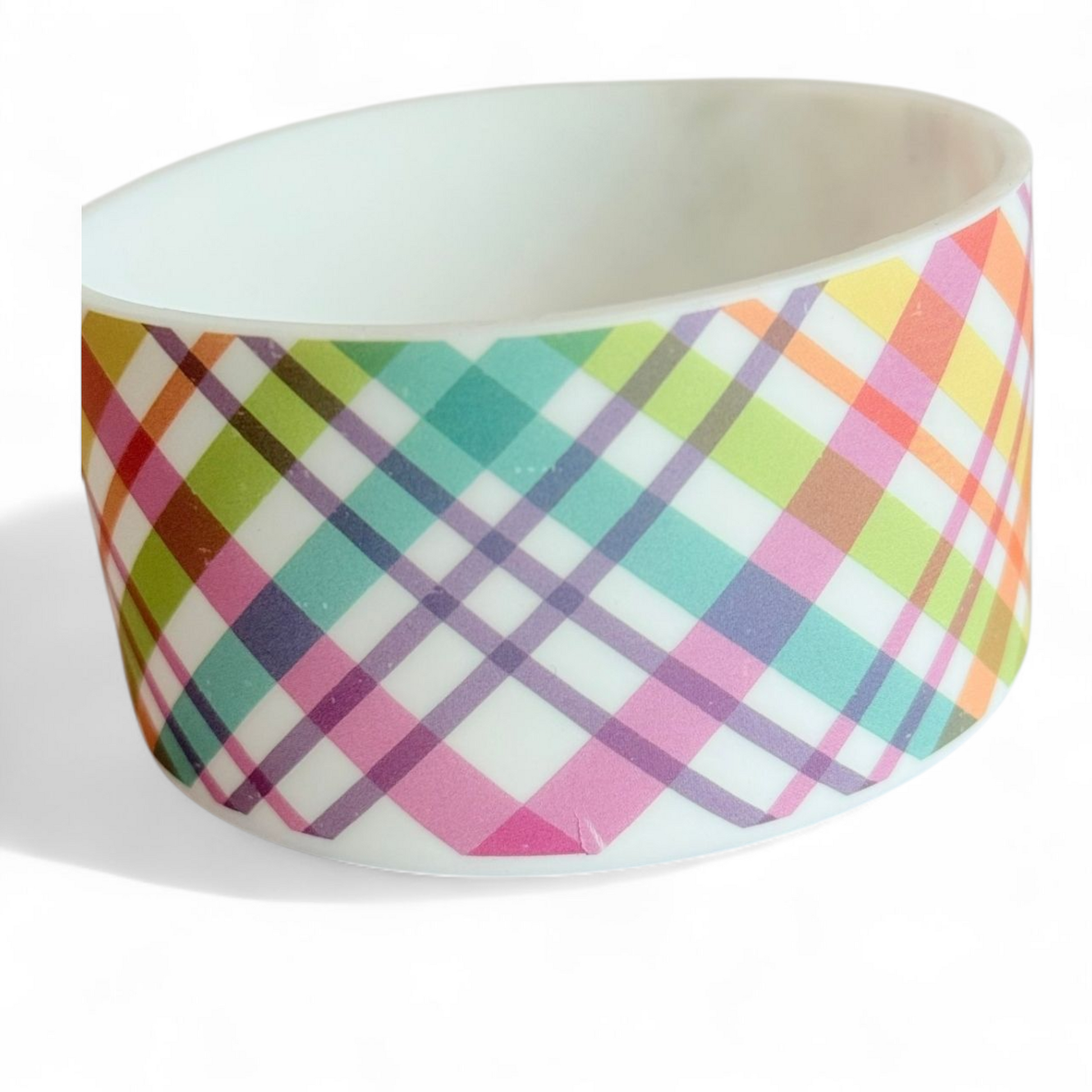 Vintage Pastel Plaid Tumbler Boot - fits 20-40oz