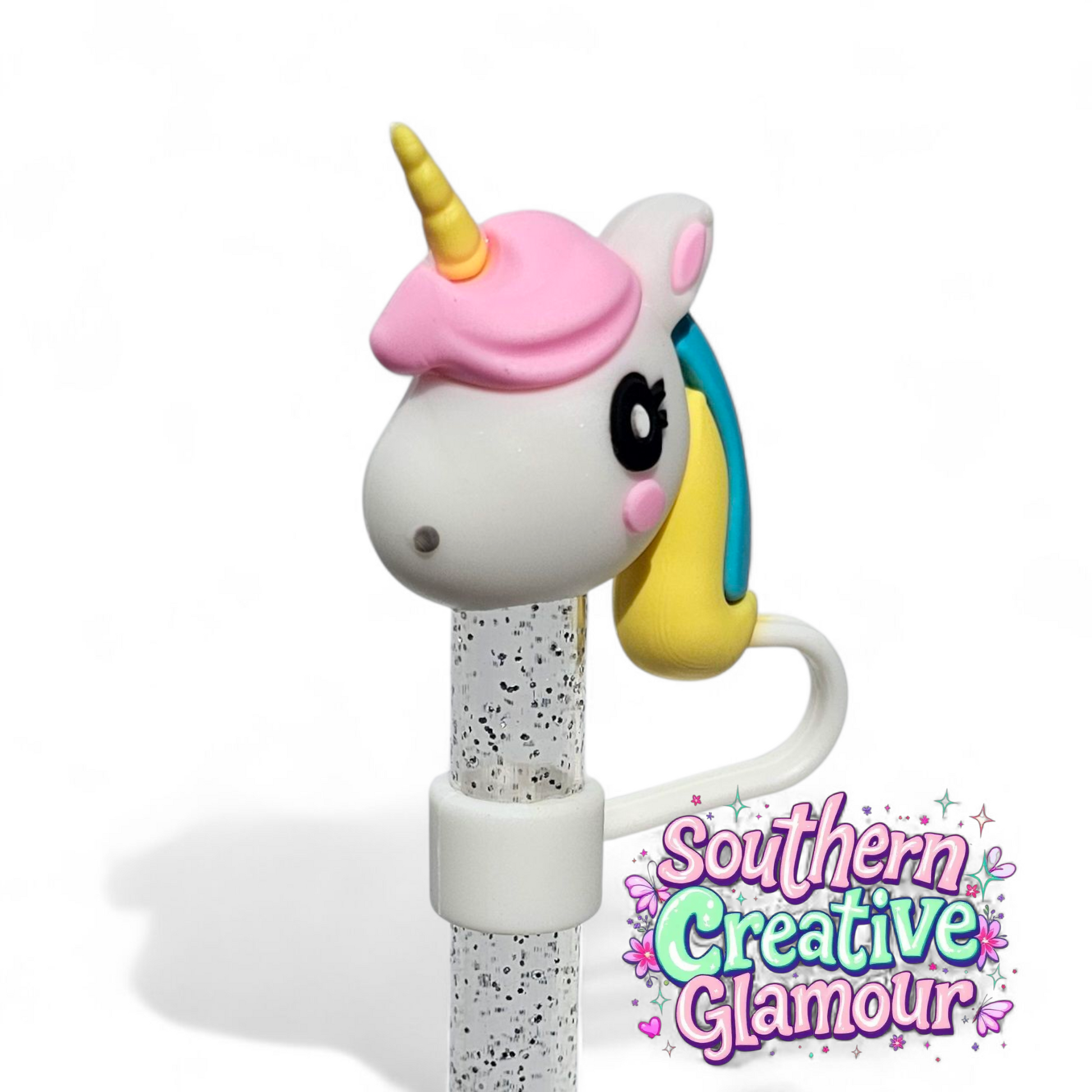 Unicorn 10mm Straw Topper | Straw Cover by Southern Creative Glamour 