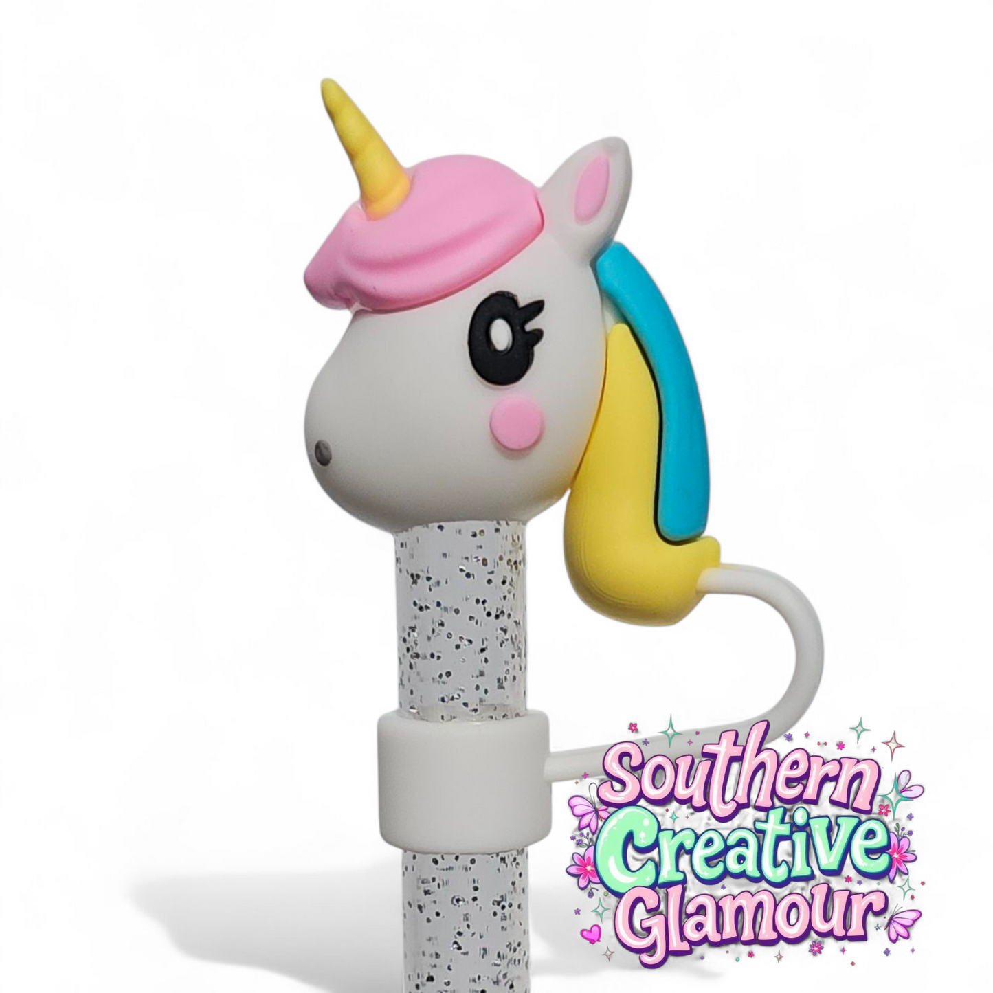 Unicorn 10mm Straw Topper | Straw Cover by Southern Creative Glamour 