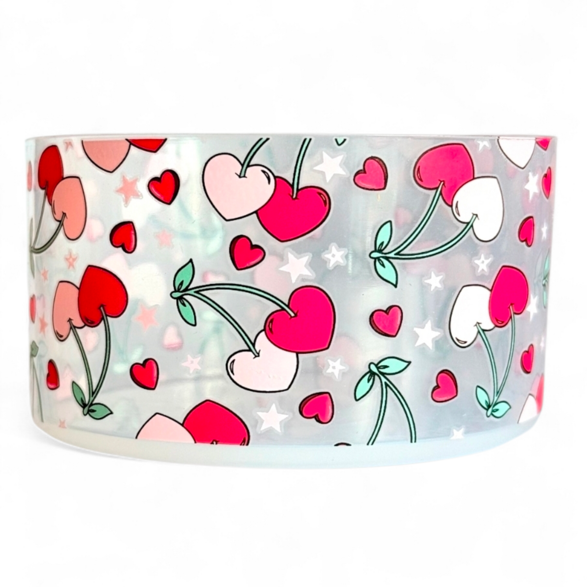 Valentine Cherry Hearts Silicone Tumbler Boot