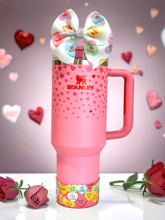 Valentine Conversation Hearts Tumbler Bow