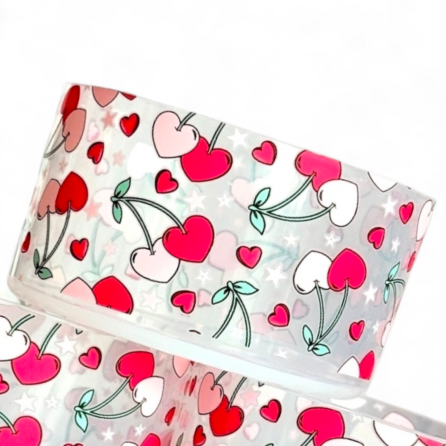 Valentine Cherry Hearts Silicone Tumbler Boot
