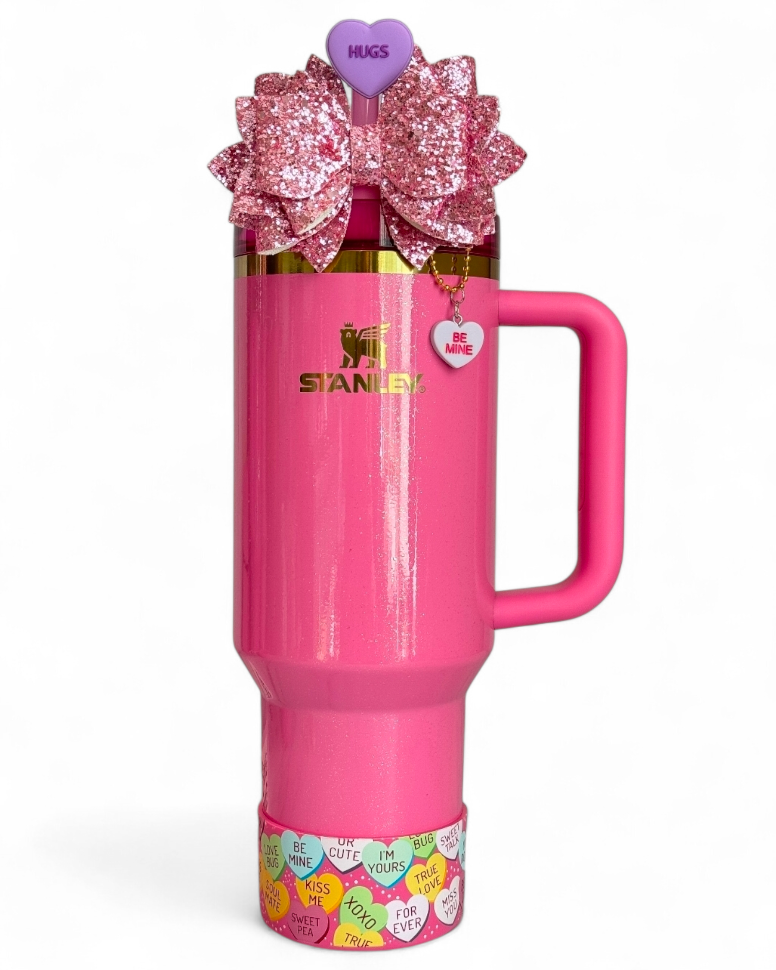 Valentine Conversation Hearts Silicone Tumbler Boot